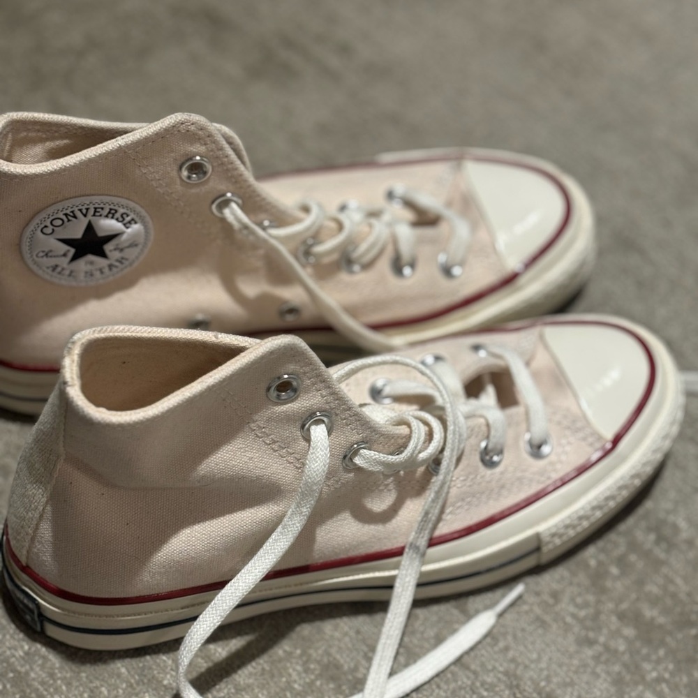 Converse Cream Canvas High-Tops
